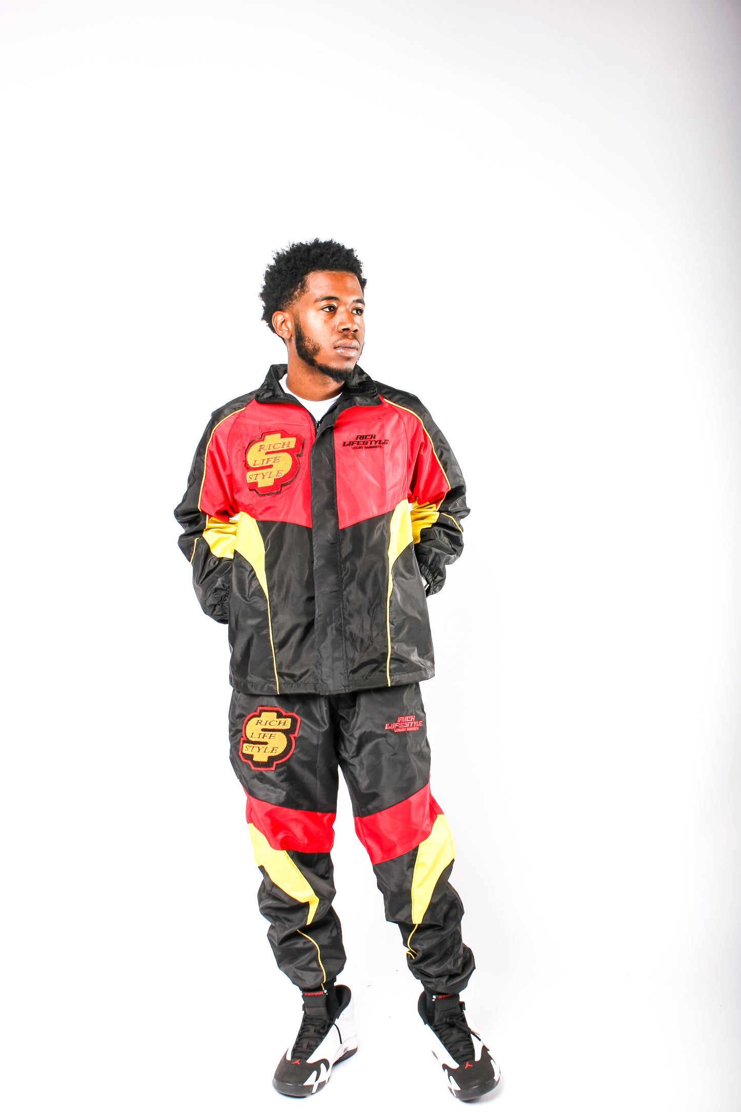Black/red RLS tracksuit