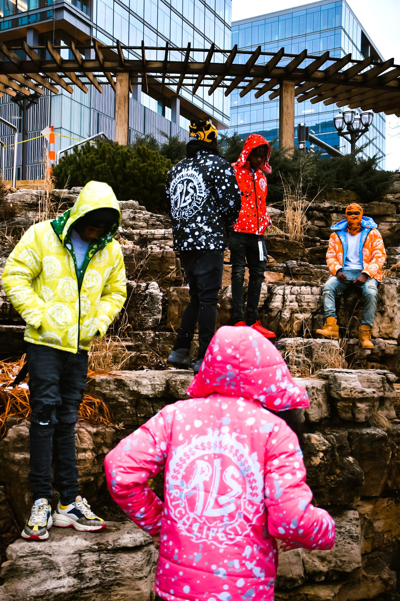 Black/grey reversible coat